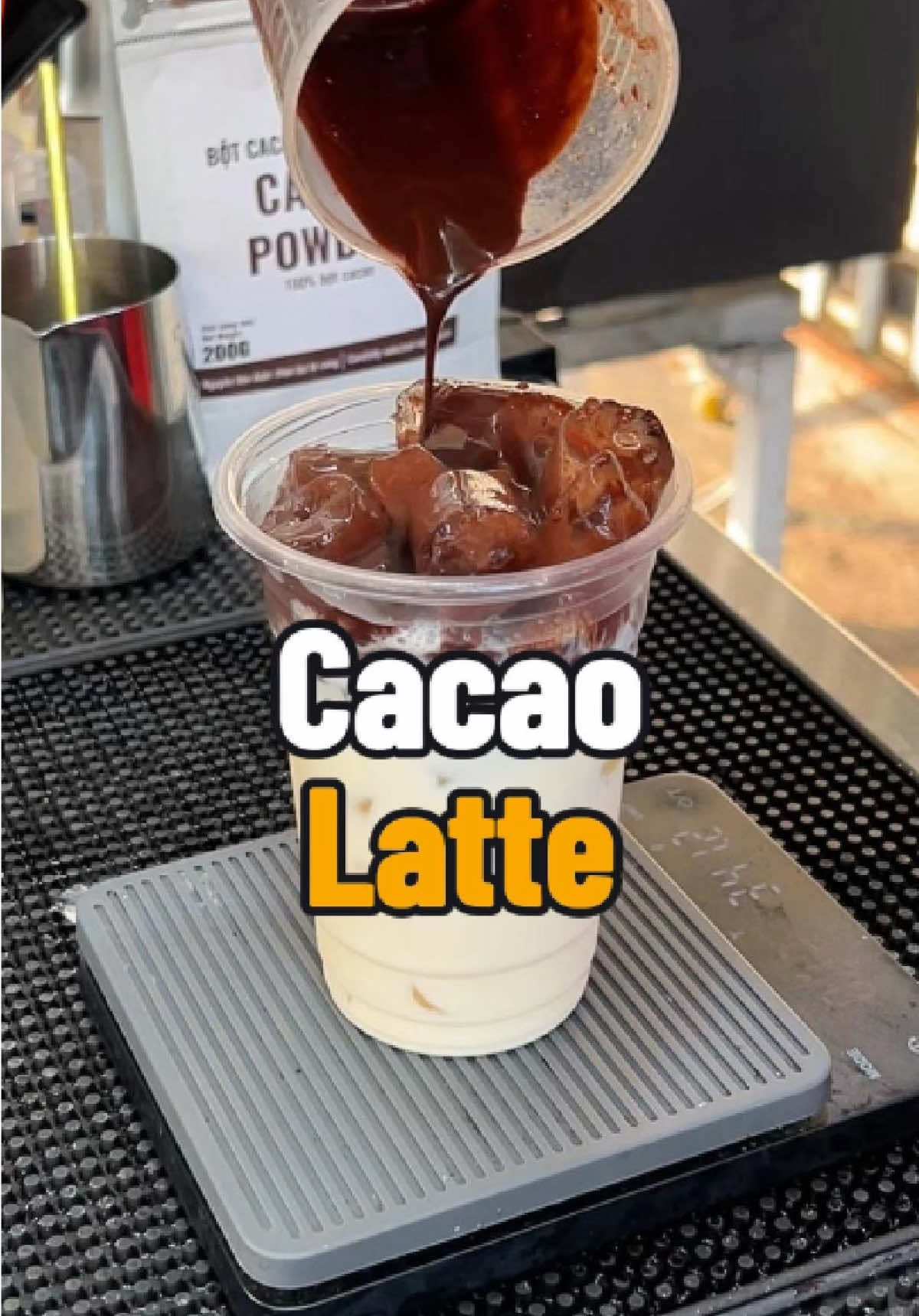 Công thức cacao latte cho anh chị mở cafe mang đi #congthucphache #nguyenlieuphache #cacao #cacaolatte #caphemangdi 