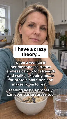I have a crazy theory… What if pushing harder isn’t the answer you need right now? More cardio. Smaller meals. Another rule to follow. Another thing to feel bad about by Friday. In perimenopause, I’d want a routine I could actually live with. 💜 Protein + fiber at meals 💜 Strength training and walks 💜 Enough food 💜 Time to recover 💜 Support when sleep or symptoms need attention You don’t have to earn your food. And you don’t have to turn every workout into a punishment. Feeding herself properly can count as progress too. I’d make meals that don’t come with another set of rules easier by planning ahead. Lila works around your food preferences and dietary needs, so you aren’t adapting someone else’s menu. Search Lila in the App Store. You can come back to this when the day feels less full. Save it. 💜 #perimenopause #over40 #midlifehealth