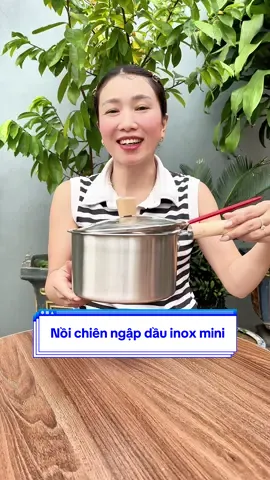 Nồi chiên ngập dầu inox mini có giỏ chiên lọc dầu#minhminhshop8668#noichienngapdaumini#noichiendauinoxdanang#noichienngapdaucogiochienlocdauinox#xuhuong 