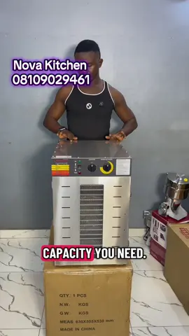 Food Dehydrato. an electric, energy-saving machine for drying fruits, vegetables, herbs, meat and more.  Perfect for home or business use, helping you preserve food for longer and produce more at a time. 6 trays — ₦285,000 (was ₦290,000) 10 trays — ₦360,000 16 trays and above available. 1-year warranty. #NovaKitchenStore #FoodDehydrator #DriedFruits #ParfaitBusiness #KitchenEquipment