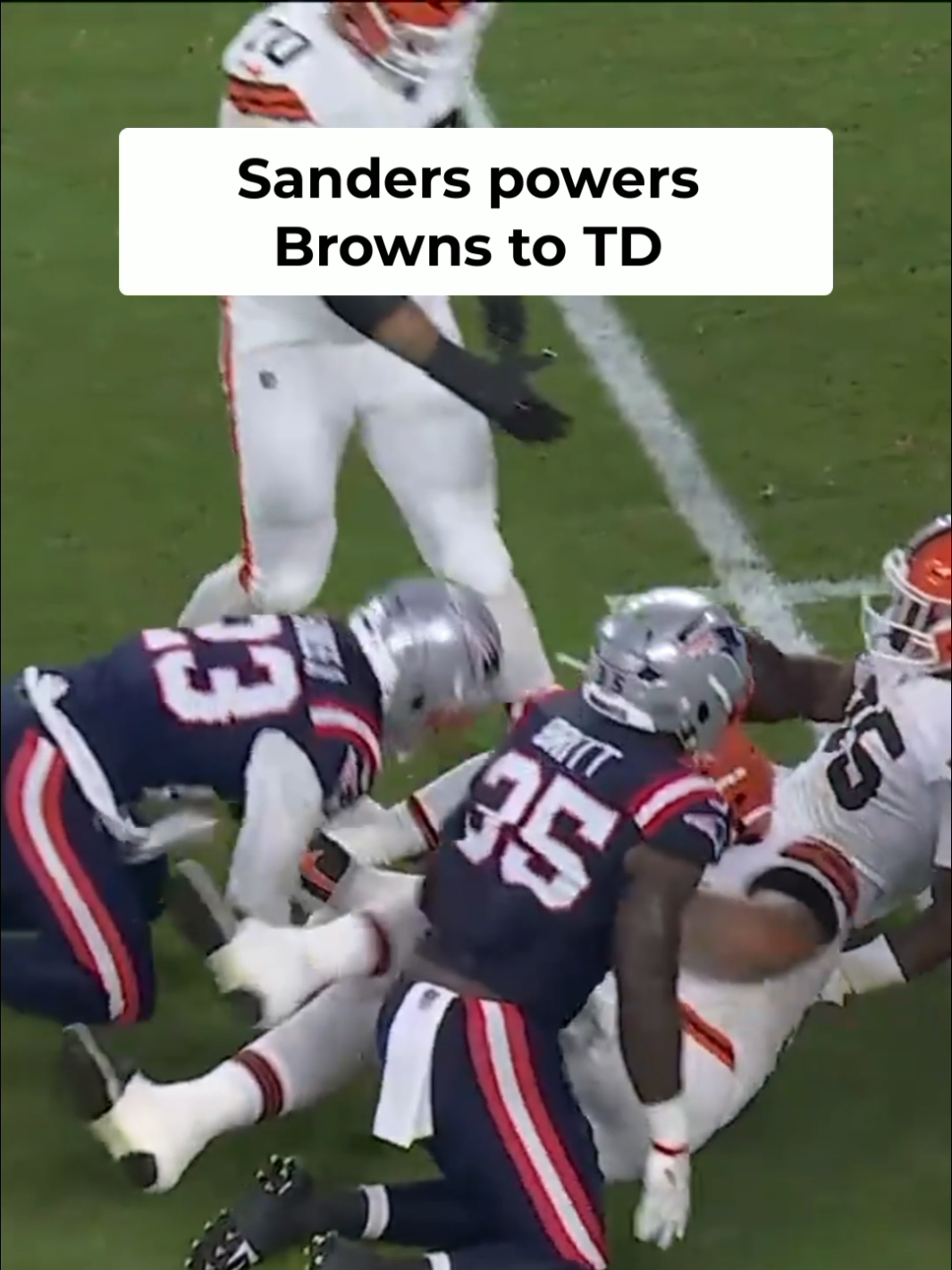 Sanders Power Browns to TD. #patriots #NFL #newenglandpatriots @New England Patriots 