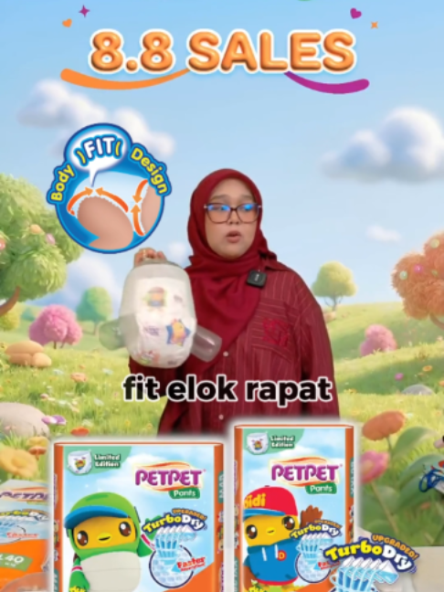 MOMMY DADDY, JOM SHOPPING PETPET!  Nak diaper + FREE GIFT? Masuk LIVE sekarang!  Min. RM120 → Berpeluang dapat PETPET Baby Wipes Min. RM160 → Dapat Didi & Friends Plushie  Lagi banyak shopping, lagi best!  Jom masuk LIVE & grab PETPET sekarang! #PETPET #DidiAndFriends #comel #PetPetDidiAndFriends #DiaperChallenge #PetPet