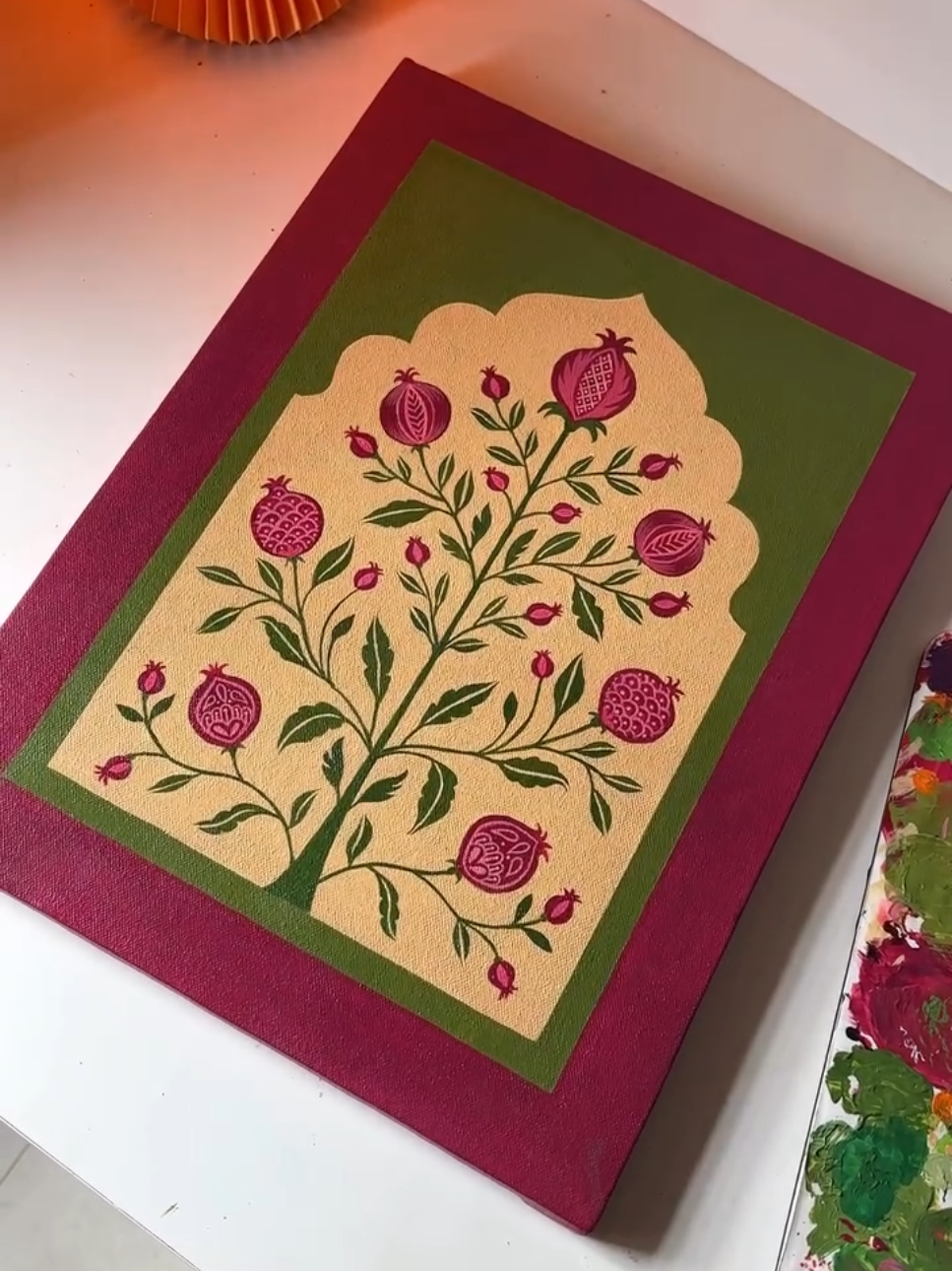 Live painting 🎨 Satisfying Art videos tutorial 😍 flowers illustration tutorial #painting #paintingtutorial #artistsoftiktok #color #art 