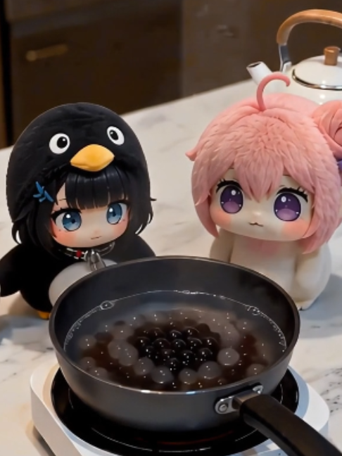 Gugugaga and Doro make bubble tea together for you🧋#gugugaga #cute #fyp #adorable #delicious #doro #bubbletea