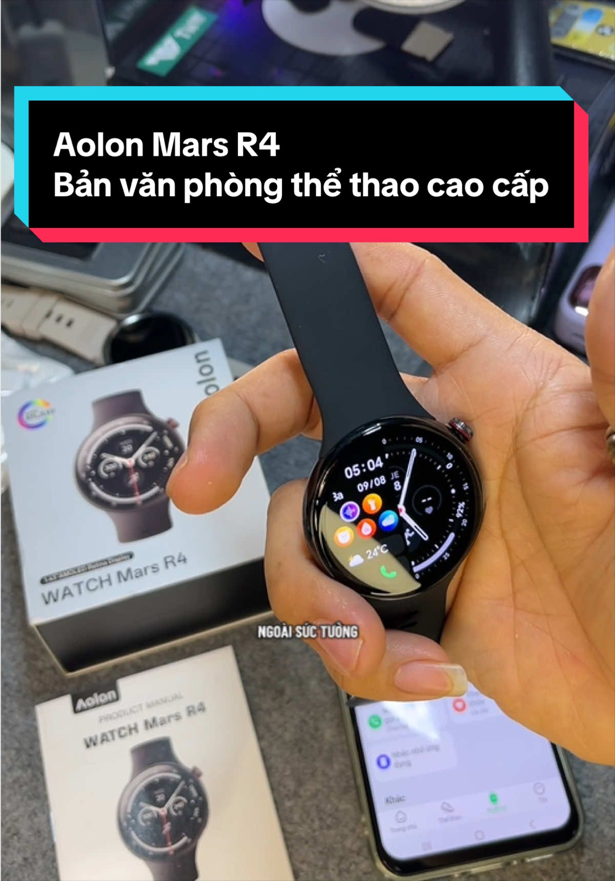 Đồng hồ chính hãng Aolon Smart Mars R4. Màn hình AMOLED, Cảm ứng siêu mượt. Kháng nước, pin 15 ngày, Bluetooth 5.4 kết nối hầu hết các dòng điện thoại IOS, Android. Giá trải nghiệm . #smartwatch #donghocamung #donghothongminh #tiktokshop #xuhuong 