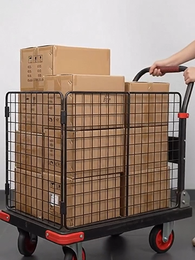 800KG Heavy-Duty Folding Cart 🛒 ​800KG capacity.   ​2-in-1 fence or flatbed trolley.   ​Safe brake wheels.   ​Foldable & space-saving.   ​Order na, may COD!   ​#FoldableTrolley #HeavyDuty #CODph 