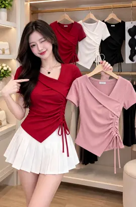 เสื้อสวยทรงเก๋ ใส่แล้วดูมีเอว แมตช์ง่ายทุกวัน 💕 รีบเก็บเลยค่ะ #เสื้อแฟชั่น #เสื้อผู้หญิง #เสื้อเก็บเอว #แฟชั่นผู้หญิง #เสื้อสวยๆ 