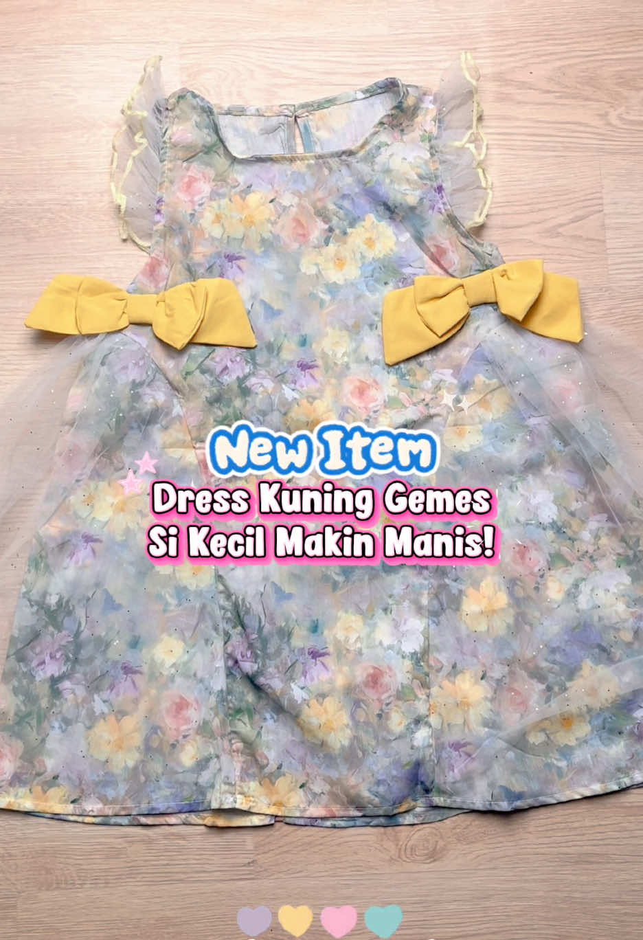 🌼💛 CANTIK BANGET! 💛🌼 Dress bunga warna kuning yang super manis untuk si kecil! ✨ Warnanya ceria, motif bunganya gemas, bikin penampilan makin cute dan fresh 🥰🌻 Dipakai jalan-jalan, pesta, foto-foto, atau acara spesial, semuanya cocok! 💕 Si kecil auto jadi little sunshine ☀️💛 Yuk, jangan sampai kehabisan! 🛍️✨ #DressAnak #DressAnakPerempuan #DressBunga #DressKuning #BajuAnak          