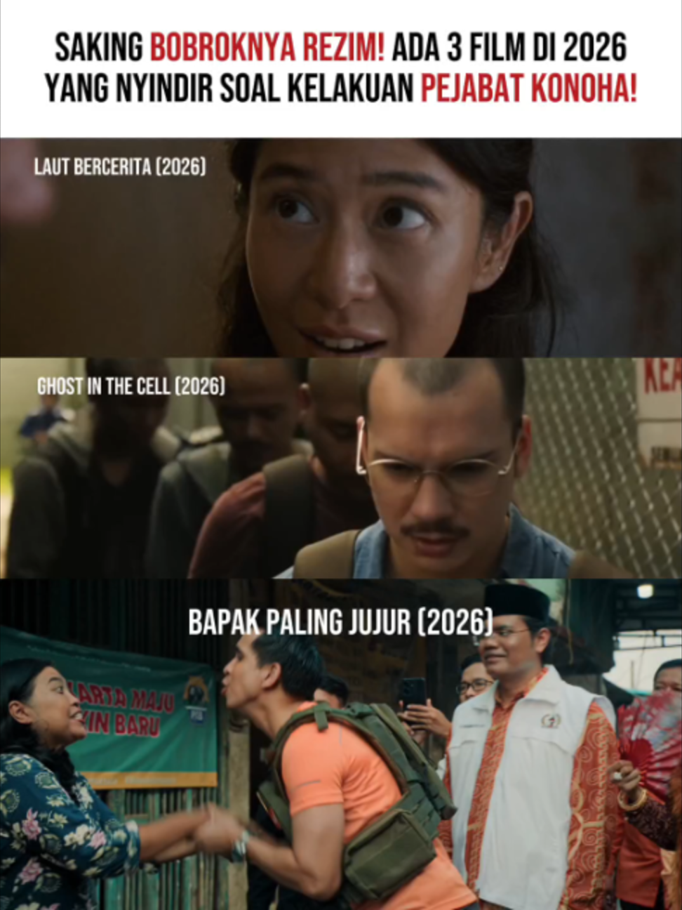 satu satunya prestasi owo; bikin rakyatnya kreatif lewat film #BapakPalingJujur #PunyaBapakJujur #BPJClip #rockygerung #cosplay #lautbercerita #ghostinthecell #rezarahadian #jokoanwar #diansastro