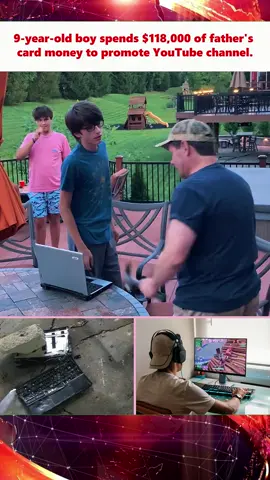 A 9-year-old boy spent $118,000 using his father's credit card to run ads for his YouTube channel. #credidcard #Minecraft #youtubechannel #viral #fyp 
