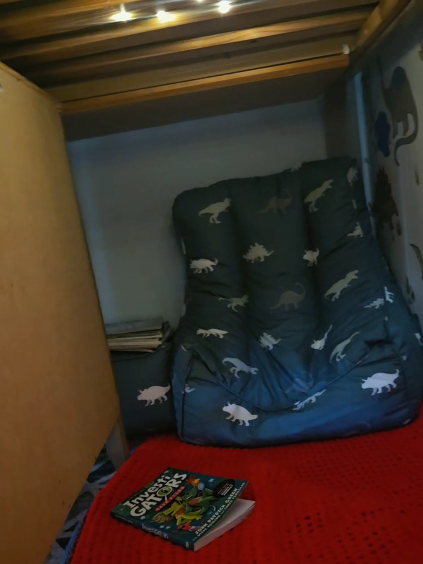best thing we have bought for him!! he loves his little den and reading chair 🥰 #readingnook #kidschair #beanbagchair #kidsplayroom #kidsroomideas 