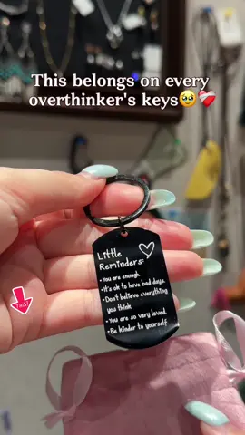 More than a keychain—it’s a daily reminder that you’re loved,enough,and never alone 🥹❤️#SelfLove # #keychain #anxietyrelief #MentalHealth #tiktokshopstockup