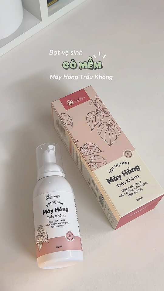 Bọt vệ sinh Mây Hồng Trầu Không Cỏ Mềm 🌿✨ #comem #botvesinh #botvesinhmayhong #comeminhvietnam #dungdichvesinh 