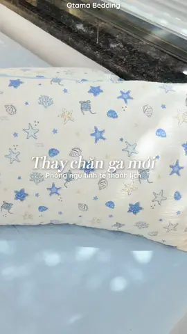 Bộ chăn ga trần biển xanh nhẹ nhàng đơn giản vải mềm mịn nằm siêu thích #changagoi #decorphongngu #cotton #phongngudep #cottondui 