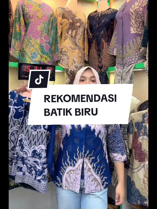Yuk sudah ready stok beb , pecinta batik warna biru merapat ✨ #batik #atasanwanita #blouse #batikmodern #batikindonesia 