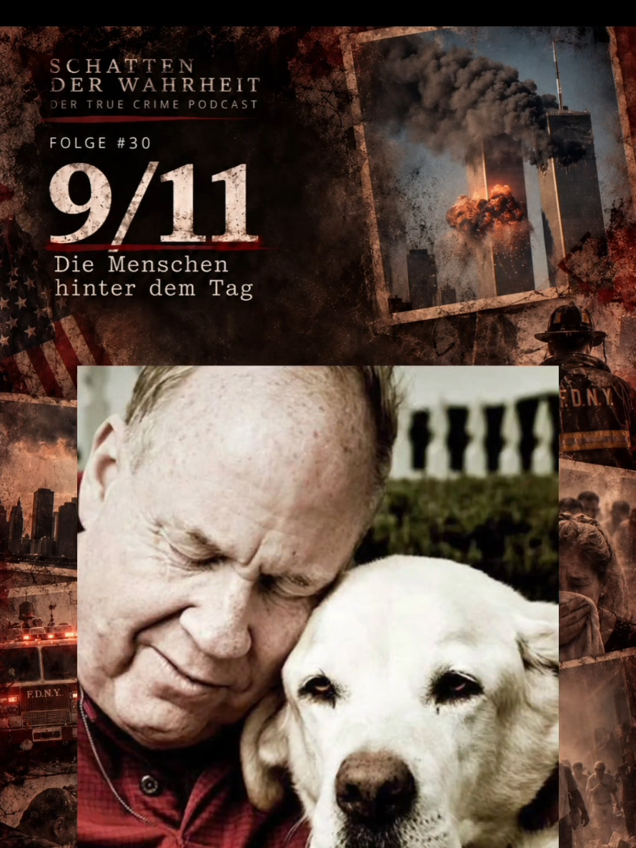 Michael konnte nicht sehen, was um ihn herum geschah. Doch seine Führhündin Roselle wusste genau, wohin sie gehen musste. 🖤 Über 1.400 Stufen führte sie ihn aus dem brennenden World Trade Center – und weitere Menschen folgten ihnen. Eine Geschichte über Vertrauen, Mut und eine Hündin, die an diesem Tag zum Weg nach draußen wurde. #911 #September11 #NeverForget #TrueCrime #SchattenDerWahrheit 