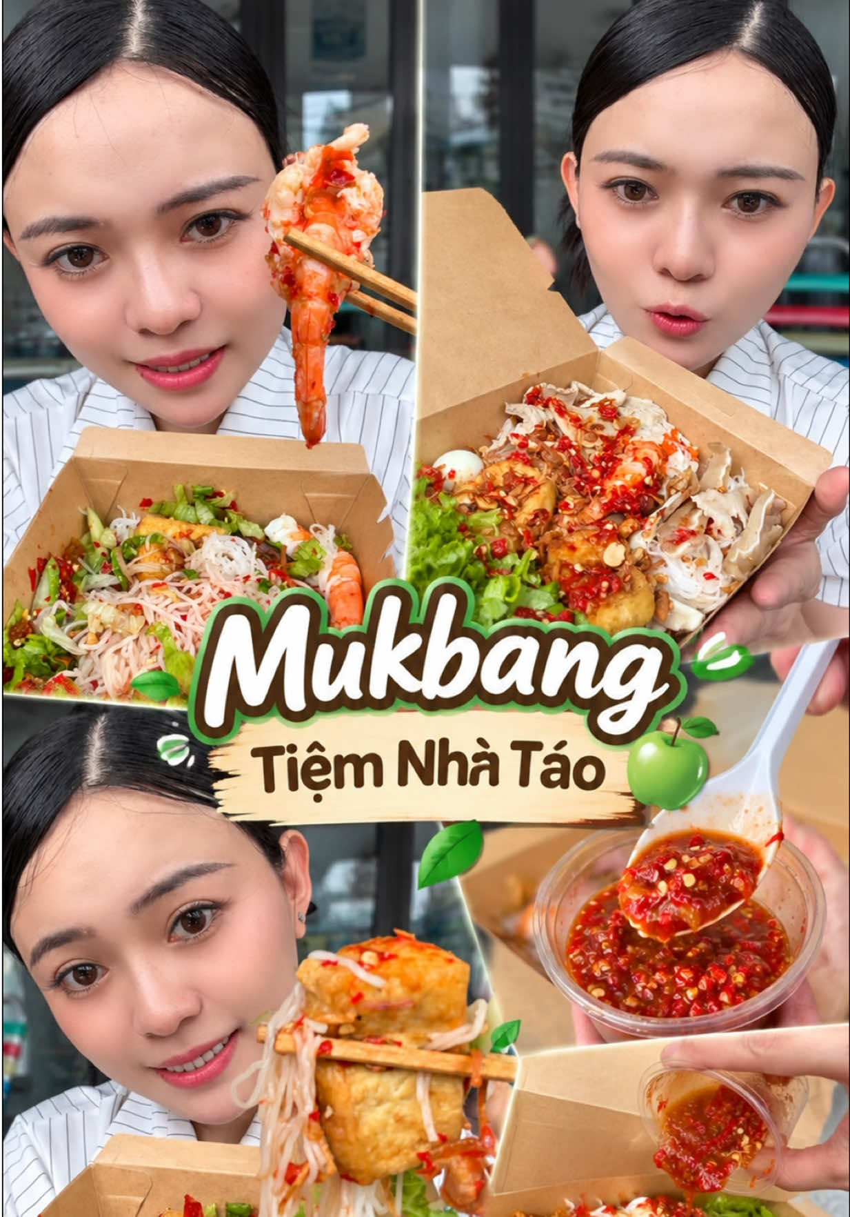 Ăn bún nước tương và bún nước mắm nêm cùng Thảo nhé #mukbang #thaothuthi #tiemnhatao🍏 #quan7 