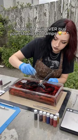 Just started making this game of thrones lamps……😔📙#goth #godzilla #handmade #resinlamp #supportsmallbusiness 
