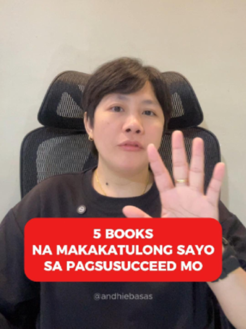 5 Books na makakatulong sayo sa pagsucceed mo. 📚🚀 #andhiebasas #SuccessMindset #personalgrowth #FinancialFreedom