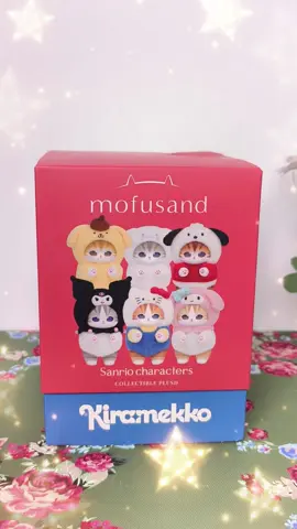 So cute! Mofusand x Sanrio Kiramekko plush blind box 🐱✨#Mofusand #MofusandSanrio #SanrioBlindBox #SharkCat #plushkeychain #kiramekko