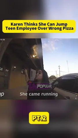 Karen Thinks She Can Jump Teen Employee Over Wrong Pizza#cops#policeofficer#copsusa#bodycam