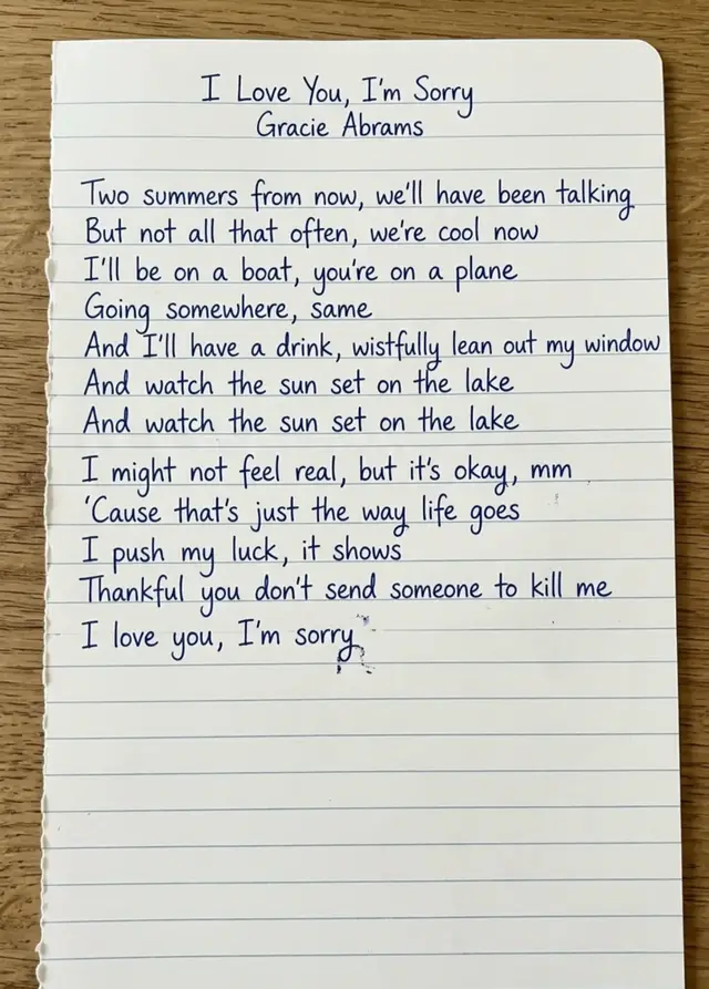 #lyrics #songlyrics #iloveyouamsorry #graceabrams 