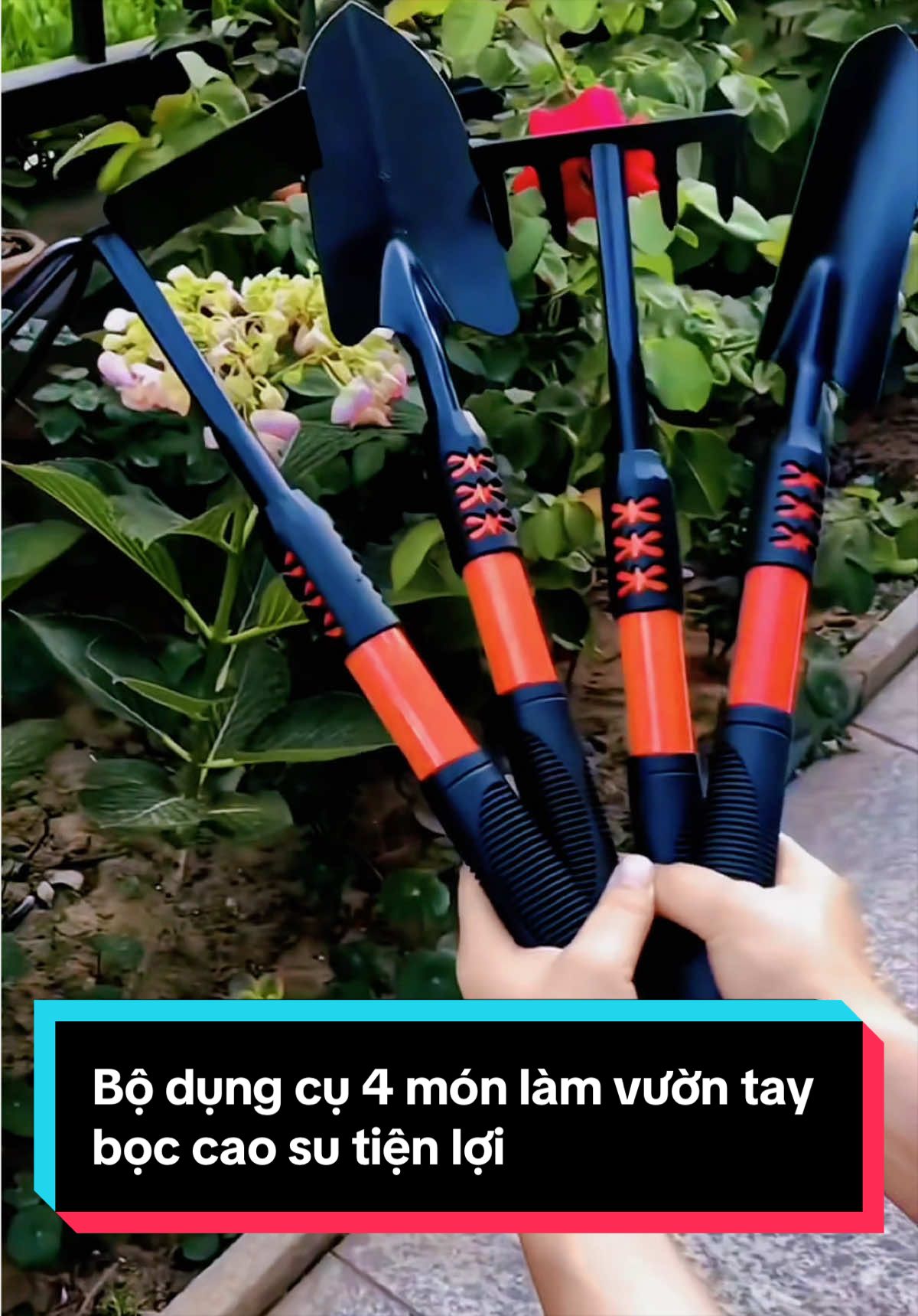 Bộ dụng cụ 4 món làm vườn tay bọc cao su tiện lợi #bodungculamvuon #dungculamvuon #bo4monlamvuon #cuocxenglamvuon #cuoclamvuon