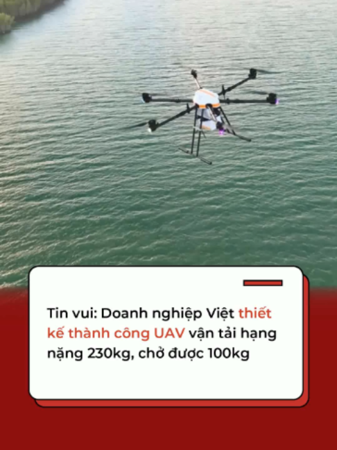 UAV mới đã nhận được đơn đặt hàng 135 máy bay từ một số đơn vị trong nước - thông tin từ doanh nghiệp cho hay. #cafef #amm