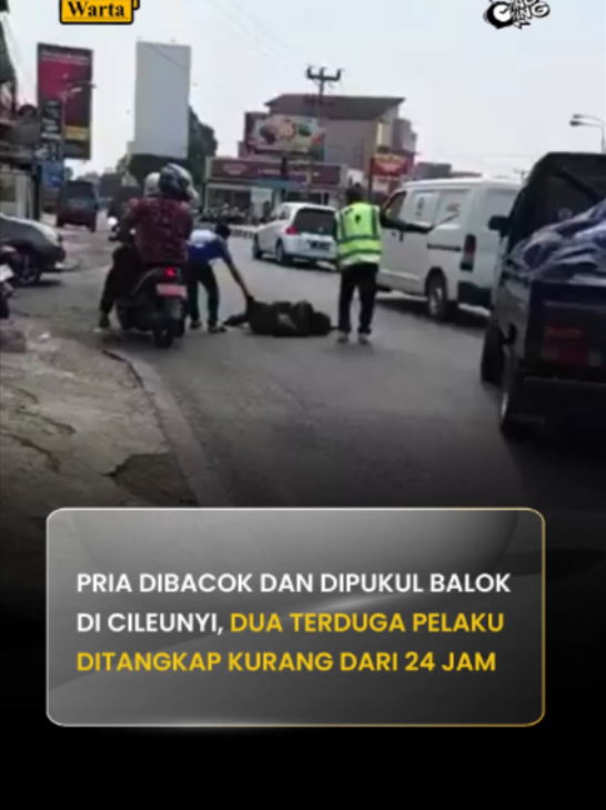 Seorang pria berinisial IK (38) mengalami luka serius setelah menjadi korban pembacokan di kawasan Pangkalan Ojeg Maelom, Desa Cileunyi Wetan, Kabupaten Bandung, Kamis (17/9) sore. Polisi menyebut korban dibacok oleh pria berinisial IM (42) dan dipukul menggunakan balok oleh DR (33). Korban kemudian mendapatkan penanganan medis akibat luka yang dialaminya. Kurang dari 24 jam setelah kejadian, Unit Reskrim Polsek Cileunyi berhasil mengamankan kedua terduga pelaku di wilayah Kecamatan Cileunyi. Keduanya kini dibawa ke kantor polisi untuk menjalani proses hukum lebih lanjut. Kasus ini masih ditangani kepolisian untuk mendalami rangkaian kejadian dan motif di balik aksi tersebut. #tingtingnow