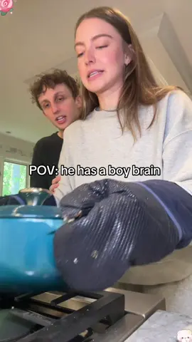 Enough with the boy brain for him 🤪 #funny #couple #husbandwife #tiktok #foryou 