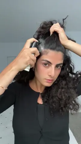 When you need to skip wash day. #updo #clawclip #curlyhair