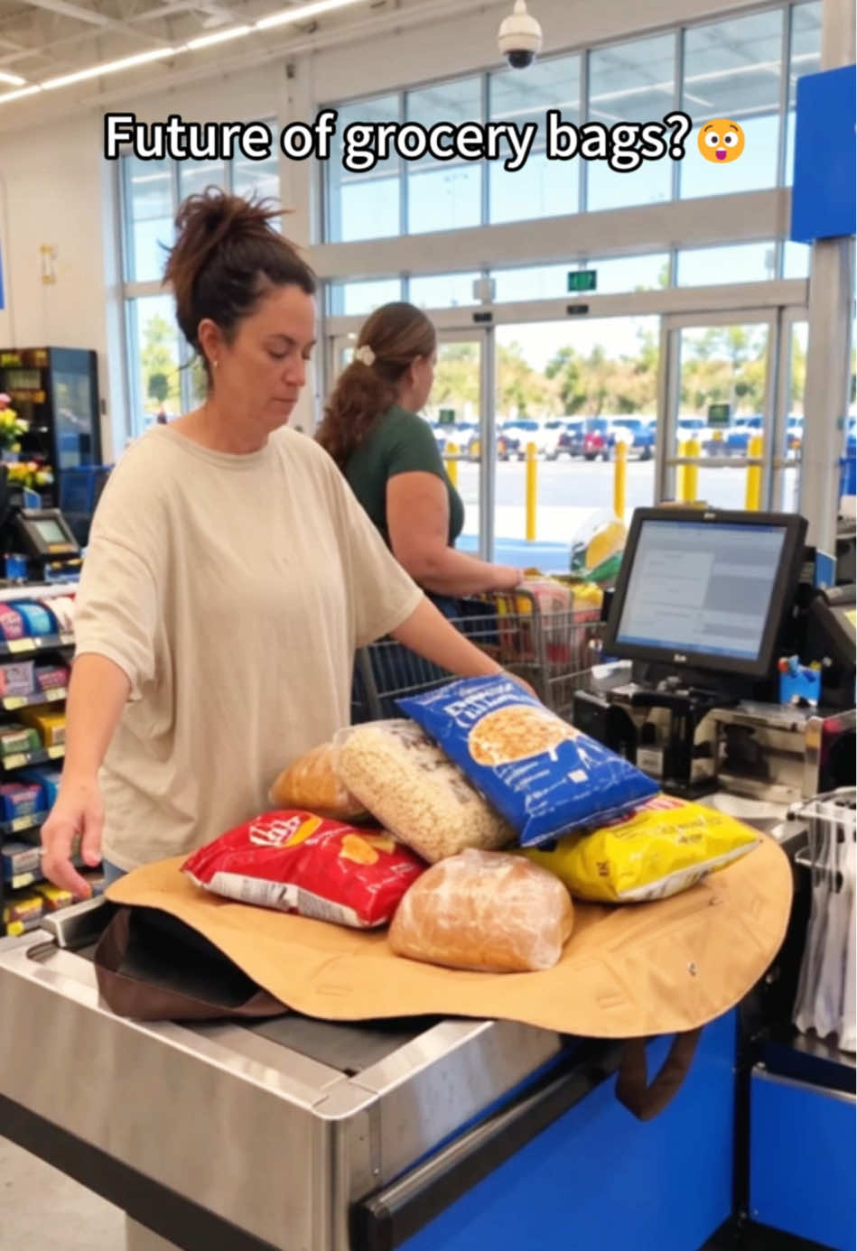 It this the future of grocery bags?👀  #grocery #shoppingbag #grocerystore #Supermarkt #find 