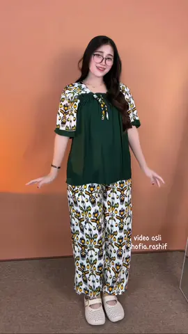 Setelan wanita rayon motif kombinasi #oneset #setelanwanita #onesetrayon 