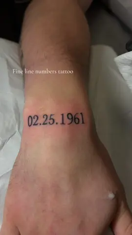 Fine line numbers tattoo #latattooartist #finelinetattoo #fyp #finelinetattooartist #tattoos 