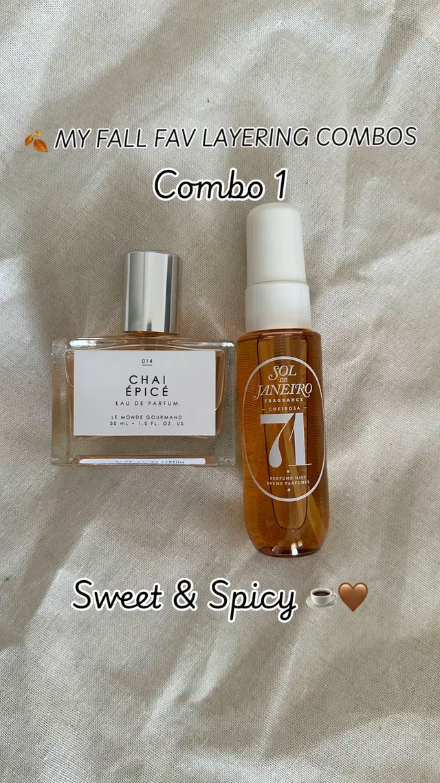 3 different scents for the perfect fall vibe ☕️🍂 Which one would you wear: 1, 2 or 3? 👀 @Le Monde Gourmand @Sol de Janeiro @pradabeauty @Fenty Beauty @Carolina Herrera  #perfumelayering #fallperfume #fallscents #gourmandperfume #perfumetok  Layering combo, fragrance tok, beauty routine