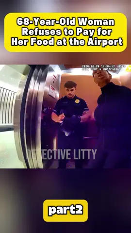 68-Year-Old Woman Refuses to Pay for Her Food at the Airport#cops #copsusa🚔🇺🇸 #policeofficer #bodycam #foryou