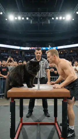 Cat vs American Male 🤯 #slapcompetition #foryou #cat #trending #aivideos 