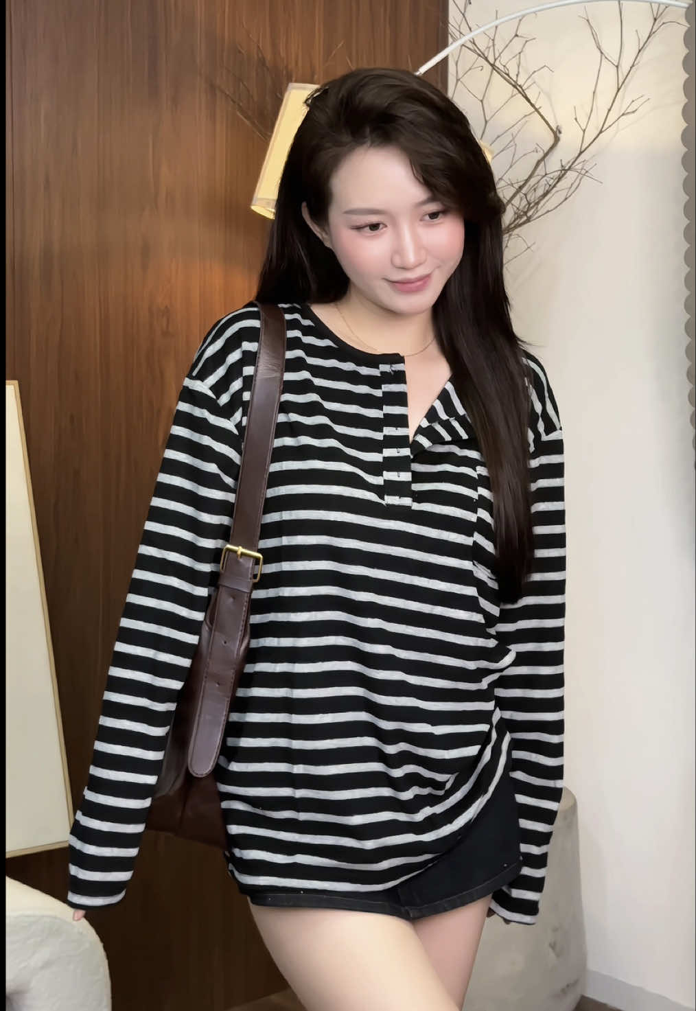 Áo tay dài kẻ ngang#trending #tranghienhoboutique #viral 