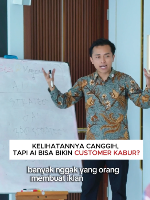 AI memang bisa bikin bisnis lebih cepat dan praktis. Tapi kalau digunakan tanpa melihat pengalaman customer, teknologi yang harusnya membantu justru bisa jadi bumerang. Bukan soal seberapa canggih AI yang kita pakai, tapi seberapa tepat kita menggunakannya. #ai #bisnis #digitalmarketing #marketing #drwahyutriasmara