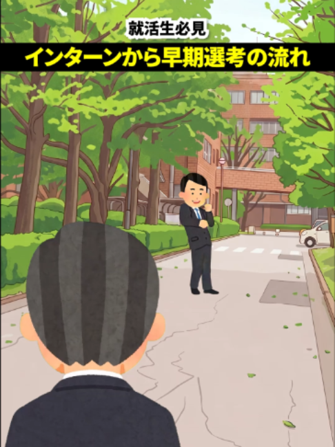 インターンから早期選考のよくある流れ #就活 #28卒