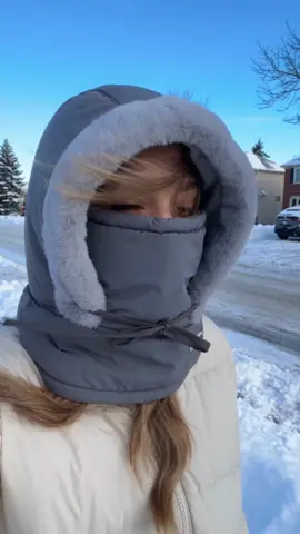 This is what I’m wearing when the winter wind actually hurts my face 😭❄️ So warm, soft, and it covers my head, ears, face, and neck all at once. #WinterEssentials #WinterHood #ColdWeatherGear #CozyWinter #TikTokShop