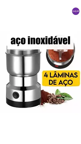 Moedor de especiarias elétrico 110V/220V, com 4 lâminas de aço inoxidável, para uso doméstico