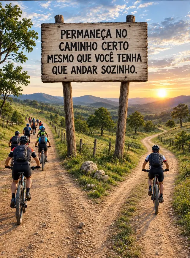 PARMANEÇA NO CAMINHO CERTO, MESMO QUE TENHA QUE ANDAR SOZINHO 🚴‍♂️