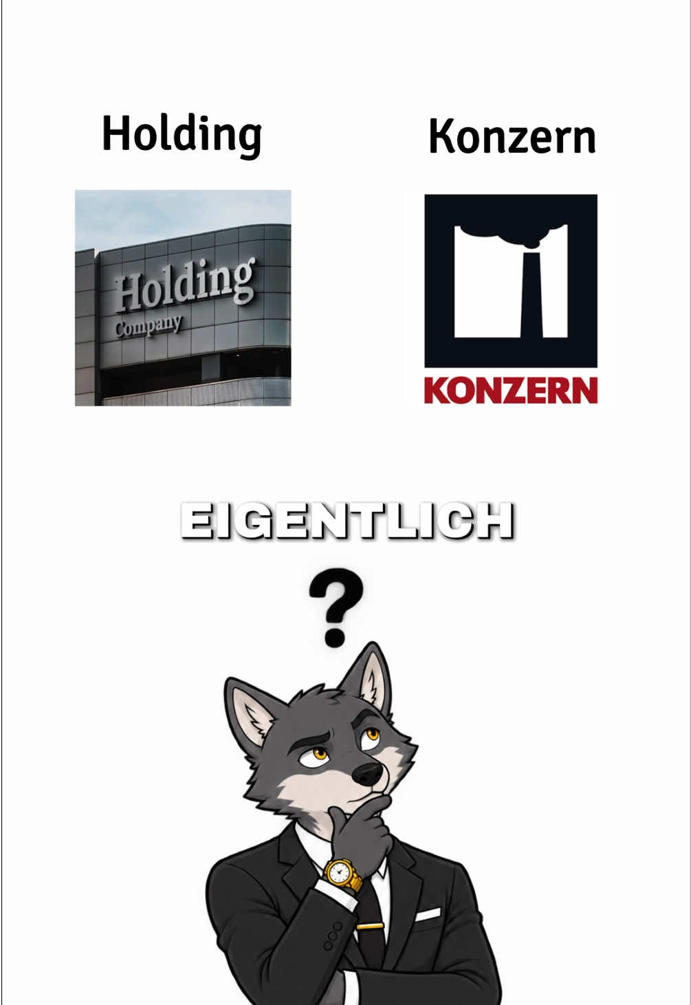 Holding vs. Konzern – was ist der Unterschied? 🏢 #holding #konzern #unternehmen #wirtschaft #wissen