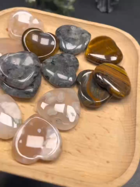Gorgeous Assorted Crystal Hearts✨ #heartcrystal #crystalcarving #crystalshop #jewelrysupplies #fyp