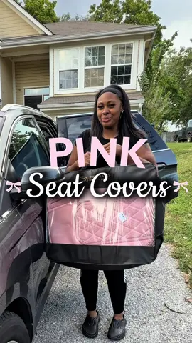 It's the quality for me!! These don't look tacky at all. I love them 🥹💖 @Lux Seatcover #pinkcaraccessories #girlycaraccessories #pinkseatcovers 