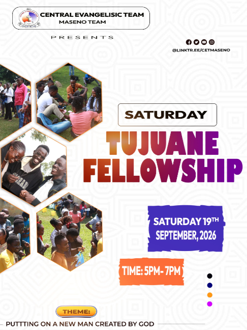 And finally its here.. Join us for our Tujuane Fellowship Venue M3 Begins from 4:30 be there Welcome all #cetfamily #Love #cetmit #tujuanefellowship