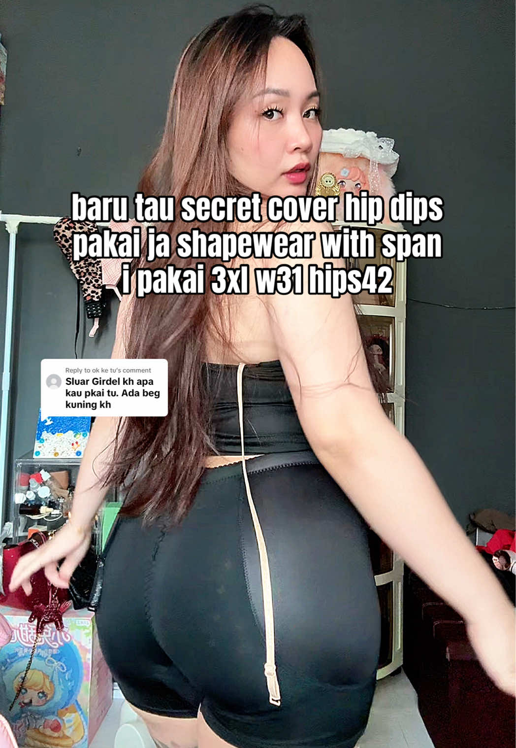 Replying to @ok ke tu saya pakai shapewear pants ya sis highwaist siap cover hip dips ! yang ni kalau korang mau pakai outdoor panties seamless so tak panas #shapewear #highwaist #hipdips #gym 