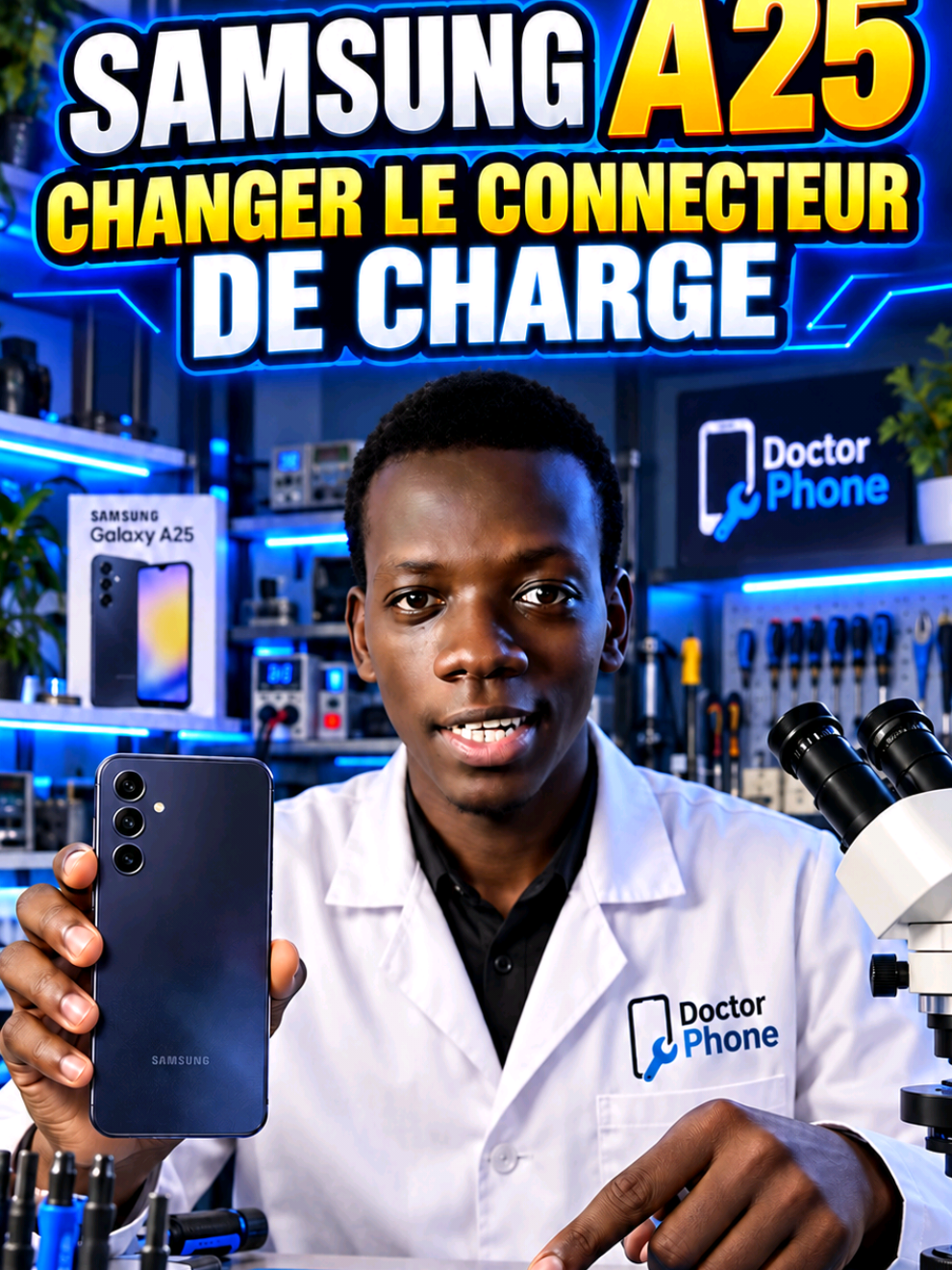 Réfléchi pendant 14s Important : ne dis pas que le connecteur était défectueux. Précise qu’il s’agit d’une démonstration réalisée avec l’autorisation du client. Évite aussi de remplacer inutilement une pièce fonctionnelle : chaque démontage comporte un risque. Titre : 🔧 Comment remplacer le connecteur de charge d’un Samsung Galaxy A25 📱 Description : Démonstration complète du remplacement du connecteur de charge sur un Samsung Galaxy A25. Le téléphone ne présentait aucune panne : cette intervention a été réalisée uniquement à des fins éducatives, avec l’autorisation du propriétaire. ⚠️ N’effectuez pas ce démontage sans expérience ni équipement adapté. Hashtags : #SamsungA25 #GalaxyA25 #ConnecteurDeCharge #ReparationTelephone #PhoneRepair 