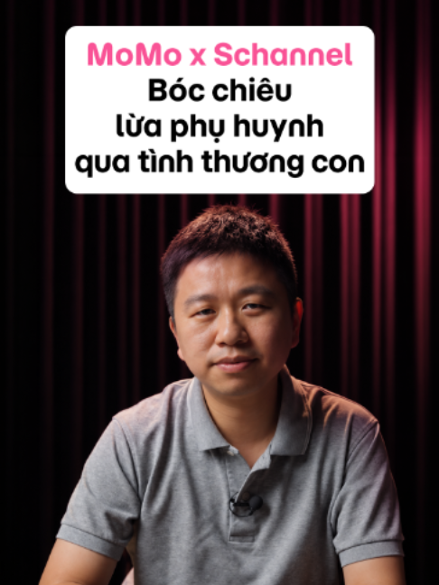 MoMo đồng hành cùng Schannel giúp bạn an tâm hơn khi giao dịch. Đánh vào lòng thương con, kẻ gian mạo danh để lừa đảo các bậc phụ huynh. Chậm lại vài giây, xem nhãn cảnh báo trên MoMo sẽ giúp bạn tránh những rủi ro không đáng có. Khám phá thêm nhiều công cụ an toàn bảo mật khác trên MoMo nhé! #MoMo #Antoanbaomat ------ MoMo - Trợ thủ tài chính với AI